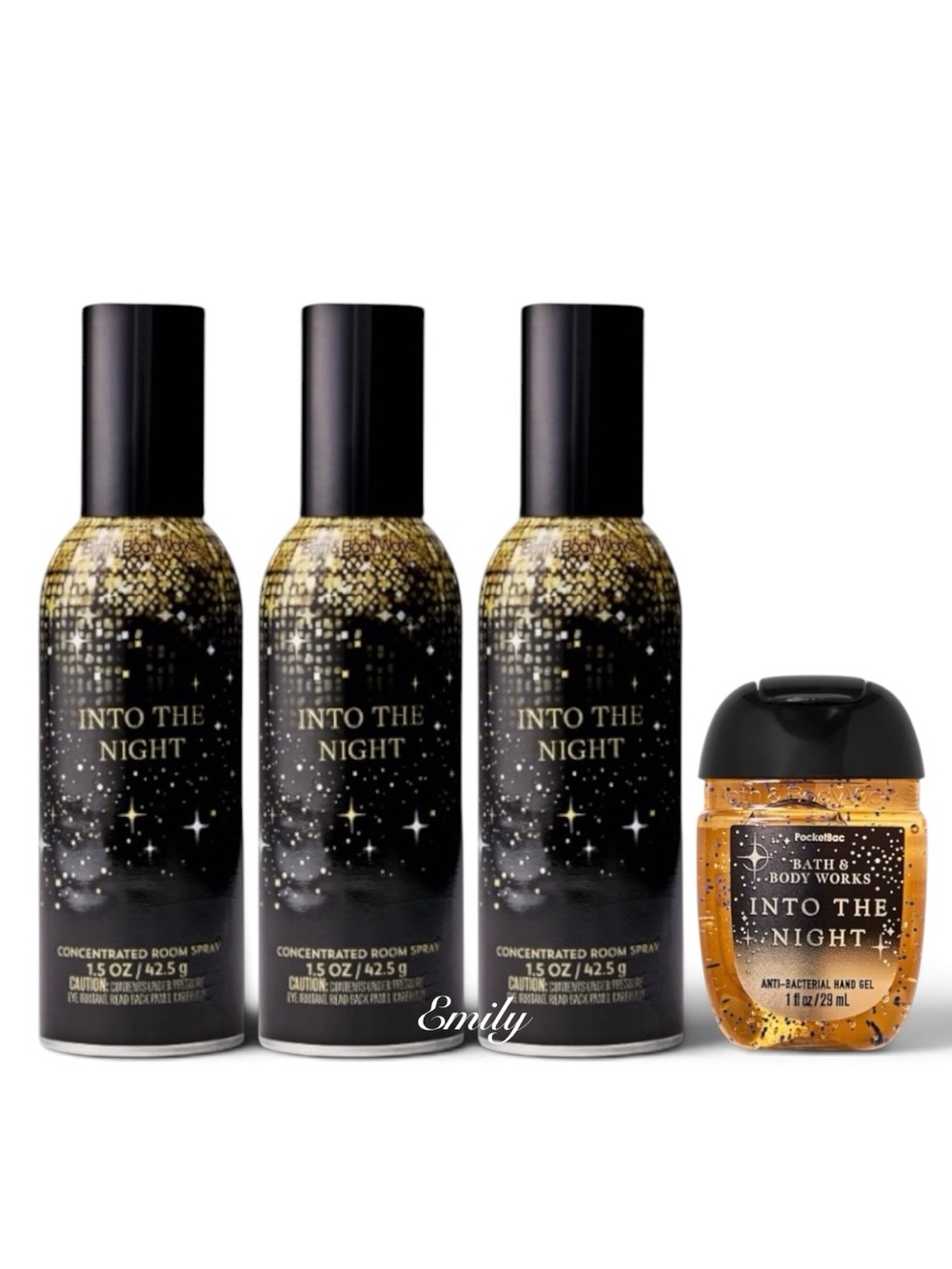 3X Bath & Body Works INTO THE NIGHT Concentrated Room Sprays